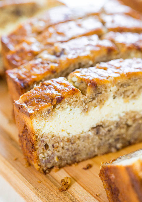 Cheesecake Filled Protein Banana Bread